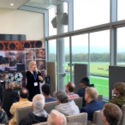 Lyn Stanley presents in the R2R Rambler room at Hi-Fi Show Live 2019