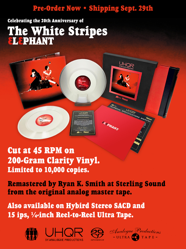 Analogue Productions & Acoustic Sounds announce The White Stripes'  'Elephant' UHQR vinyl and on Ultra Tape – Dave Denyer: The Reel-to-Reel  Rambler